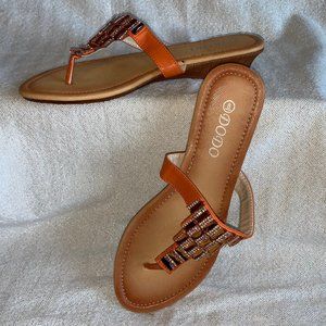 Dodo embellished flip-flop orange 8